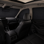 8-Piece Full-Cabin Blackout Shade Set - Compatible with Subaru Forester (2019-2025) installed in a quiet parked cabin