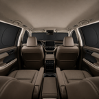 8-Piece Full-Cabin Blackout Shade Set - Compatible with Toyota Highlander (2020-2025) installed in a quiet parked cabin