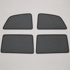 Four-piece magnetic mesh door-window shade set shown in a flat lay