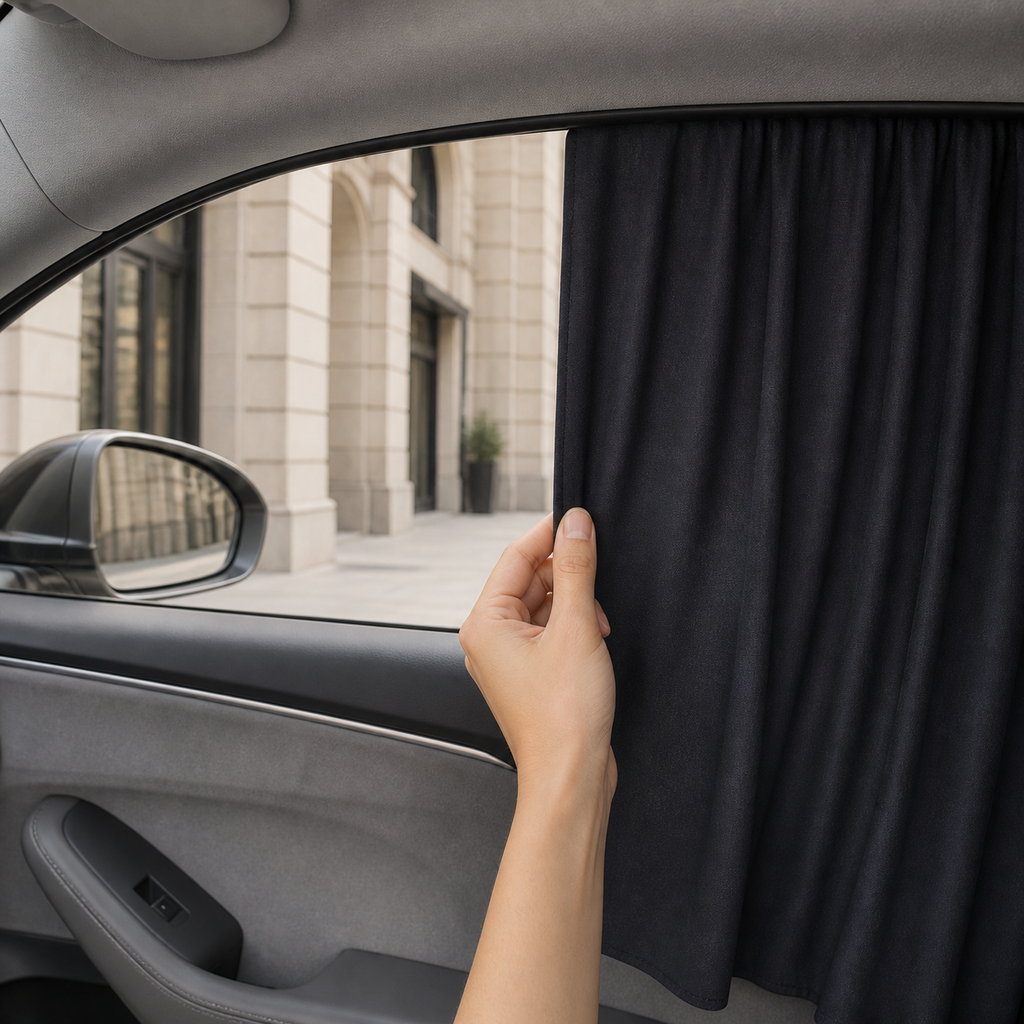 4-Piece Magnetic Track Side-Window Privacy Shade Set - Compatible with Tesla Model Y (2020-2024), product image 5 of 6