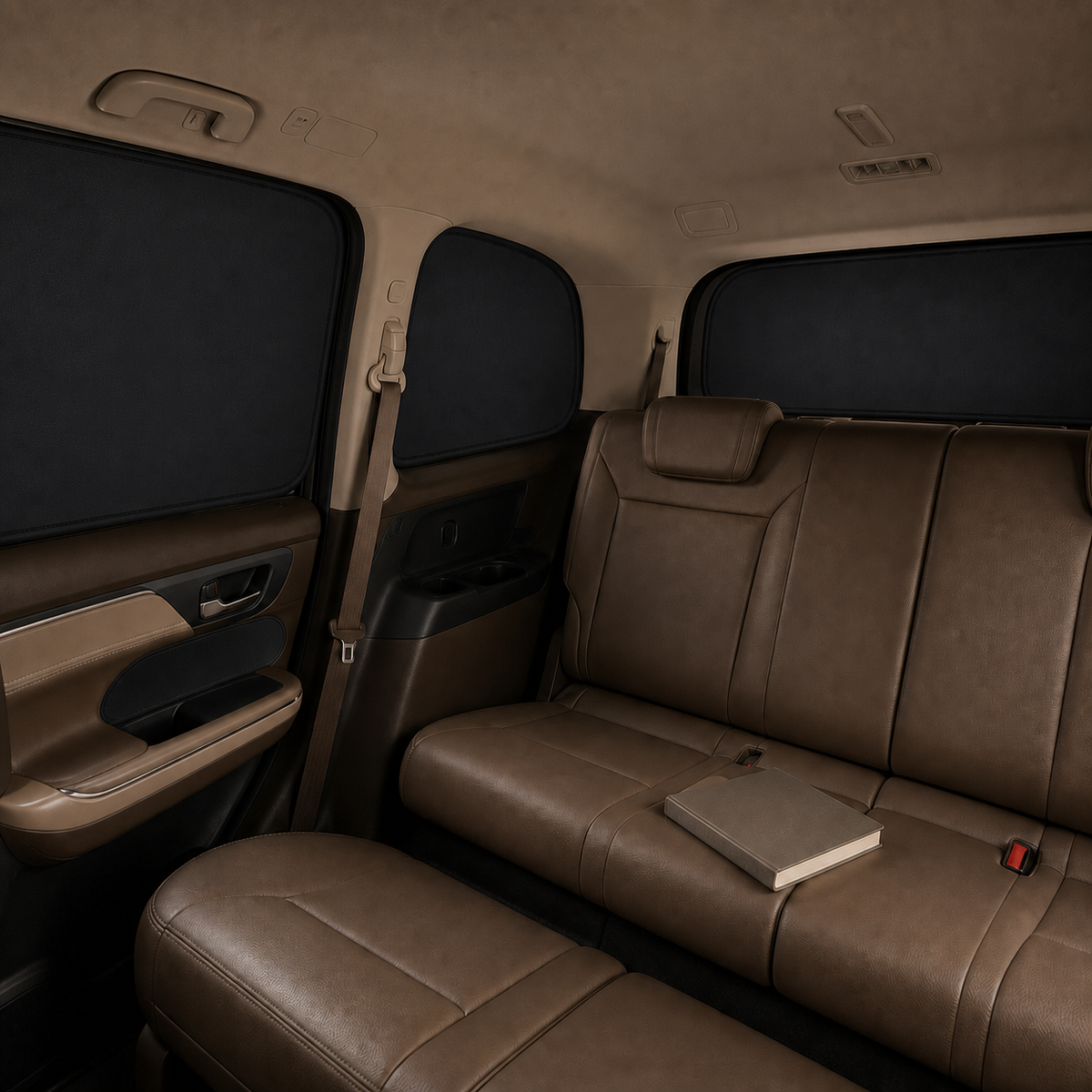 8-Piece Full-Cabin Blackout Shade Set - Compatible with Toyota Highlander (2020-2025) on a safely parked vehicle