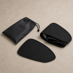 Open, folded and stored spring-frame blackout shade states